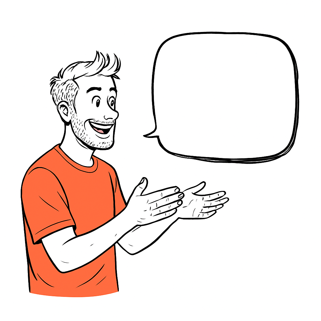 Mascote da Odonto.i ao lado de balões de depoimento